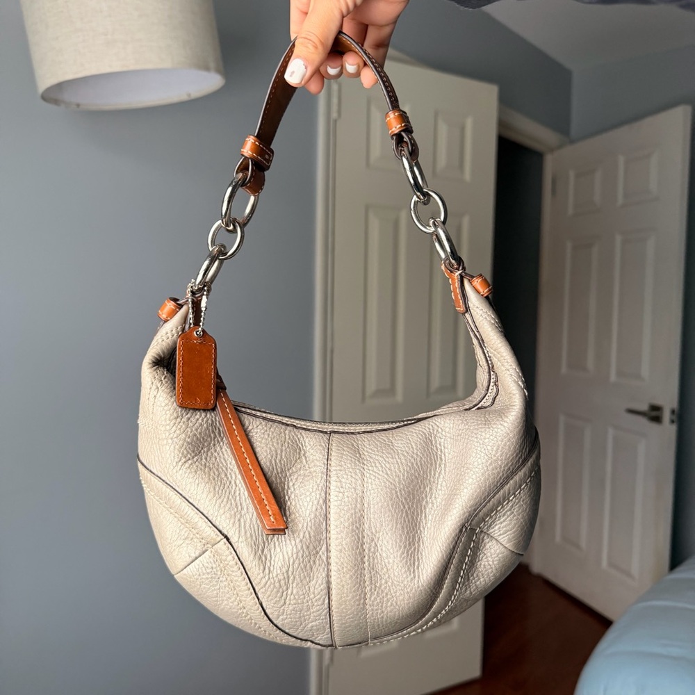 Silver Vintage Coach Purse